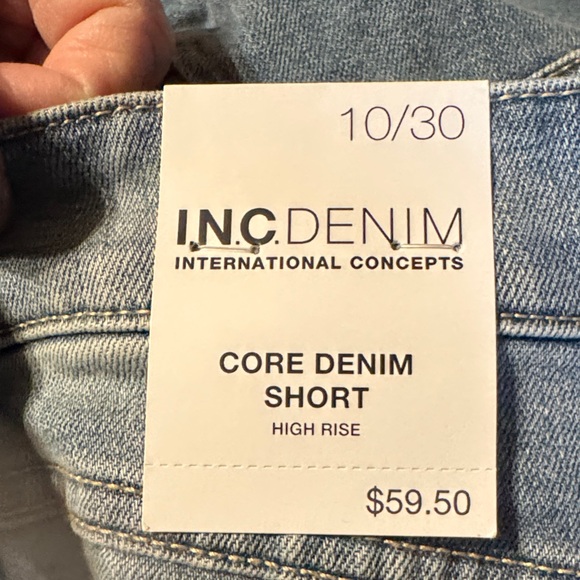 Distressed Light Blue Women's Denim Shorts - Picture 4 of 6